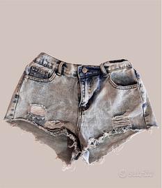 Pantaloncini shorts di jeans blu chiaro 14 anni