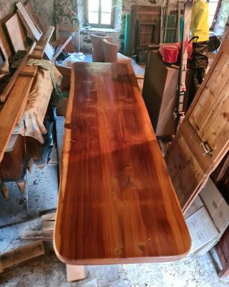 Tavolo legno massello 310x90cm. Spessore 8 Cm