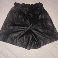 Pantaloncino nero similpelle Urban Nature