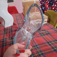 vaso trasparente effetto onda 