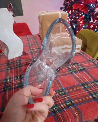 vaso trasparente effetto onda 