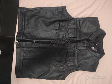 gilet pelle moto