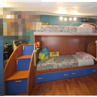 LETTO CASTELLO CON SCALE A CASSETTI  E CASSETTONI