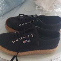 Sneakers Superga in tela plateau corda 40