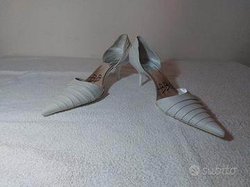 Scarpe Donna, Pelle, Bianco, Numero 38