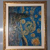 quadro falso d'autore "LA NOTTE STELLATA" di Giamp