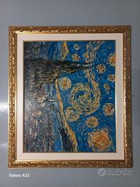 quadro falso d'autore "LA NOTTE STELLATA" di Giamp