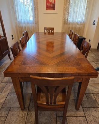 Soggiorno completo in legno massello