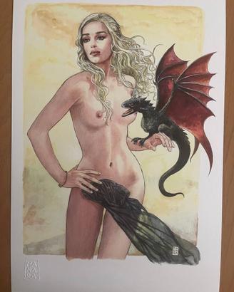 Milo Manara omaggio a Emilia Clarke