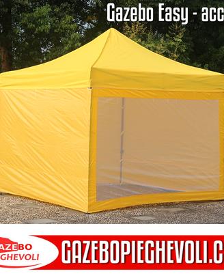 Gazebo 3x3 giallo pieghevole feste impermeabile