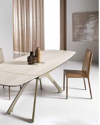 TAVOLO 90X160 ALLUNG.240 CAPODARTE SPIDER TRAVERTI