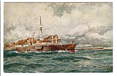 Cartolina Corazzata Lepanto Primi 900
