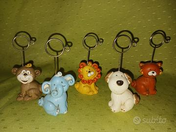 bomboniere pz. 17 memo clip animaletti