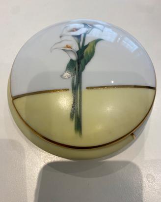 Limoges scatolina in porcellana  disegno floreale