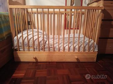 Lettino bimbi con materasso nuovo