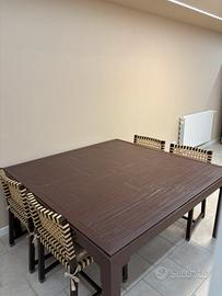 Tavolo Gervasoni collezione Otto con 4 sedie