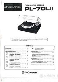 Manuale giradischi Pioneer PL-70L II