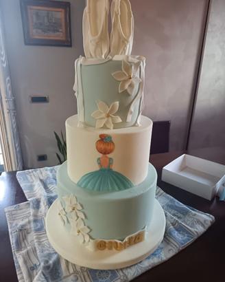 torta zucchero decorativa comunione nome GIULIA