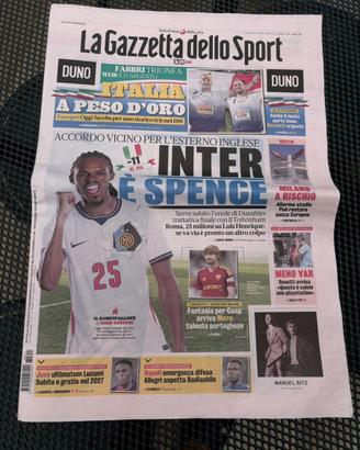 Gazzetta Dello Sport Calcio Inter 11 Agosto 2026