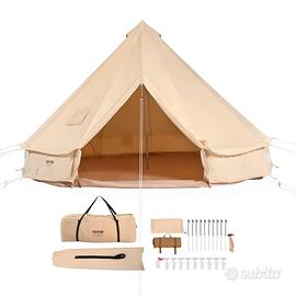 Tenda Campana da Campeggio in Tela 3m per 4Persone