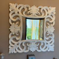 Specchio barocco bianco