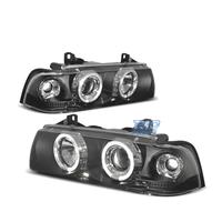 FARI BMW E36 91-99 OCCHI ANGELI CCFL FONDO NERO