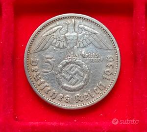 Germania 5 Reichmark in argento '900 del 1936 (A).