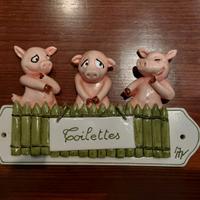 N. 3 fuori porta delle camere in ceramica