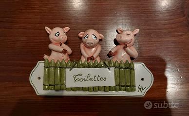 N. 3 fuori porta delle camere in ceramica