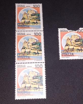 Francobolli 100 Lire “CASTELLO ARAGONESE ISCHIA"