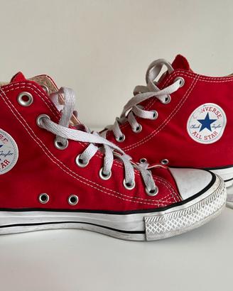 Converse All Star originali rosso 37.5 come nuove