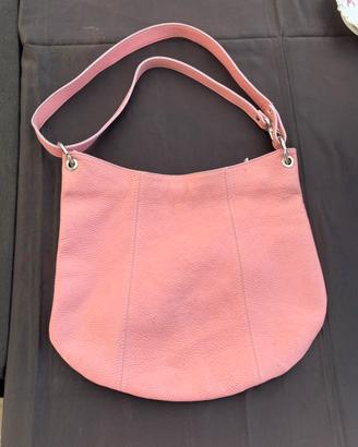 Borsa di vera pelle rosa