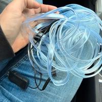 Striscia led rgb fibra ottica interno auto lung 5m