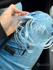 Striscia led rgb fibra ottica interno auto lung 5m