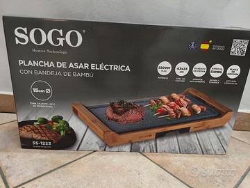 Electric Grill Whit Bamboo SOGO