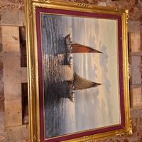 Quadro Marina con Barche a Vela - Dipinto Firmato