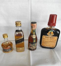 Lotto 4 miniature liquore vintage sigillate 