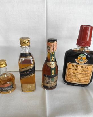 Lotto 4 miniature liquore vintage sigillate 