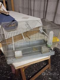 Gabbia per uccellini in metallo zincato