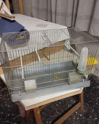 Gabbia per uccellini in metallo zincato