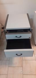 Cassettiera da ufficio con ruote - grigia
