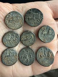 Lotto 8 Denari Romani Argento Repubblicani (a. C.)