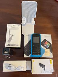 nokia 105, dual band con radio fm+accessori