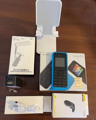 nokia 105, dual band con radio fm+accessori