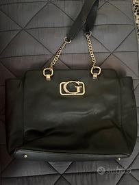 Borsa in pelle nera Guess