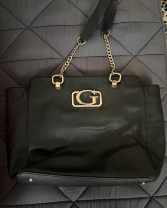 Borsa in pelle nera Guess