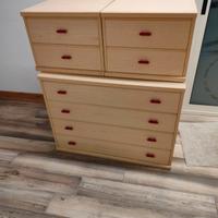 set cassettiera più comodini