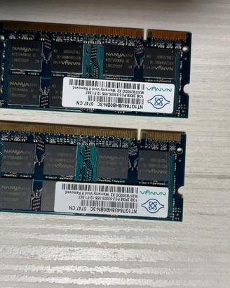 Ram DDR2 Nanya (1 Gb x 2) 2Rx8 PC2-5300S-12-F1.667