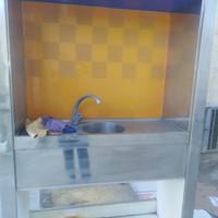 Lavabo acciaio completo per gelateria o bar