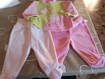 set tre pezzi neonata 1/3 mesi in pile 